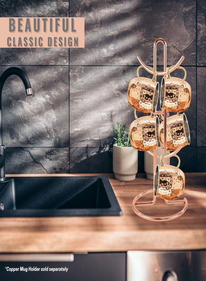 Kitchen Science Copper Moscow Mule Mug Gift Set - 4 Tarnish-Resistant 19 oz Mugs with Stainless Steel Interior, 4 Straws & Jigger - Ideal for Cocktails, Bars & Gifts - Image 4